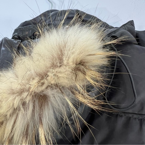 PAJAR Montreal grey green fur trim down parka winter coat M - Picture 7 of 15